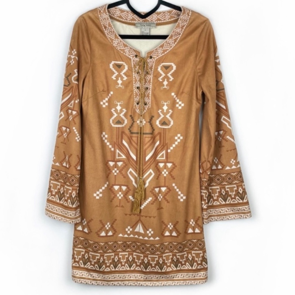 Flying Tomato Brown Aztec/Tribal Mini Dress Size S